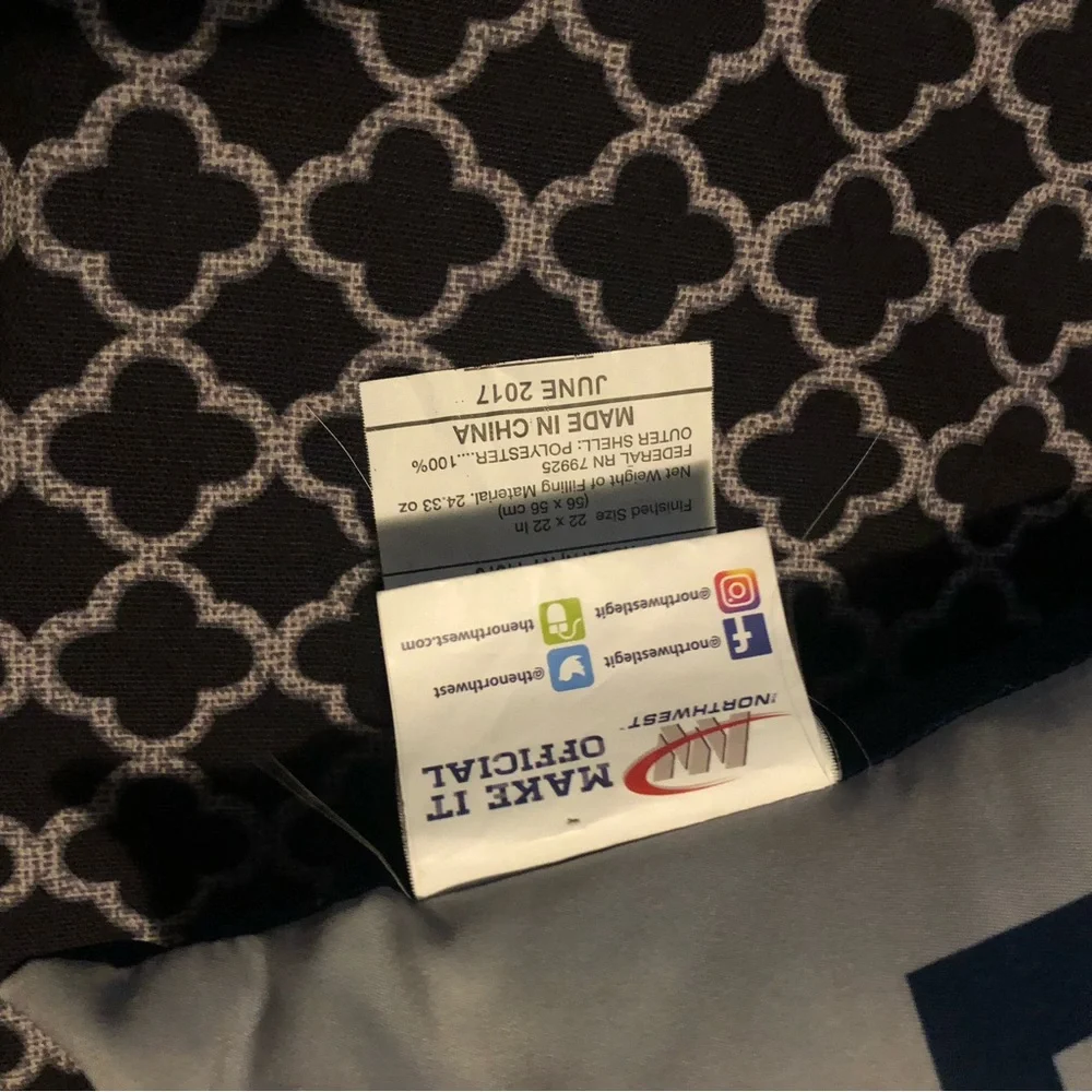 Northwest New England Patriots NFL Football Pillow 23” X 23” Season Ticket